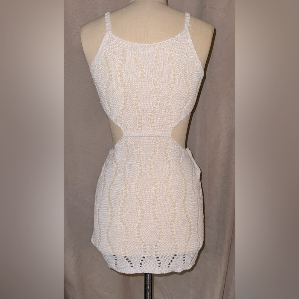White knit cover up dress - Picture 2 of 2